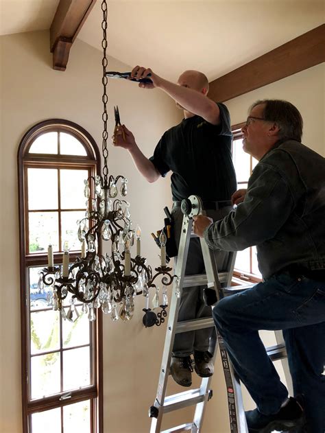 hanging a chandelier